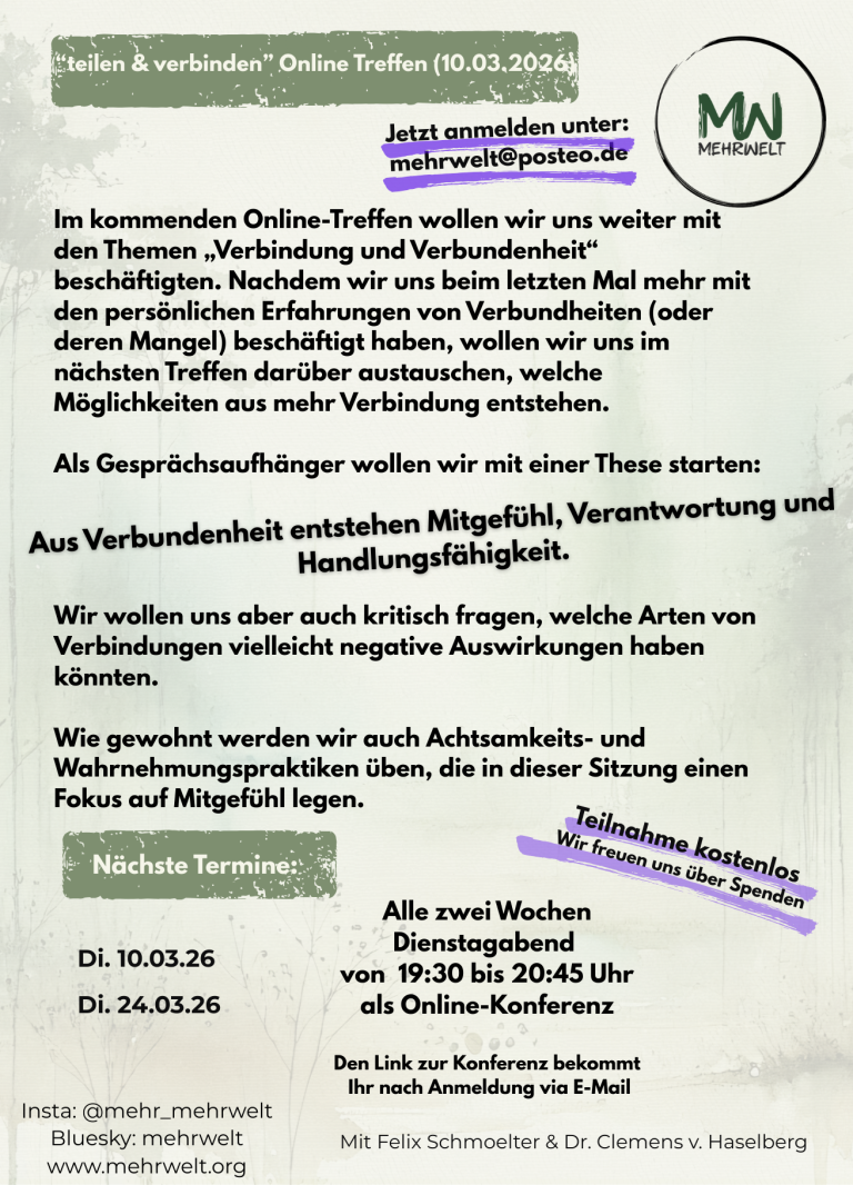 🌿 Teilen & Verbinden – Online-Treffen